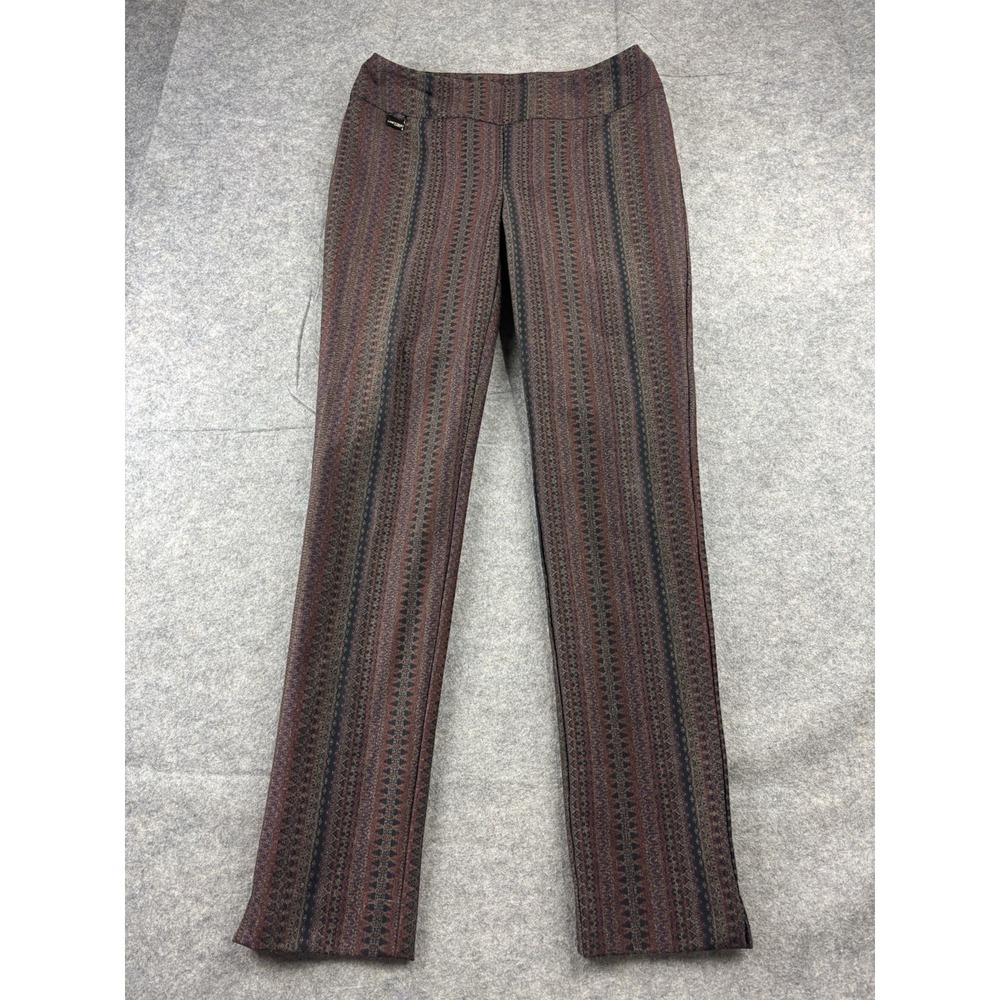 Lisette L Montreal Women 8 Stretch Striped Geo Stretch Pull On Pants Y2K 2000s